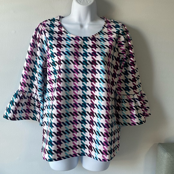 ⚡️Last days! Houndstooth Blouse by Tracy Negoshian - Picture 1 of 10
